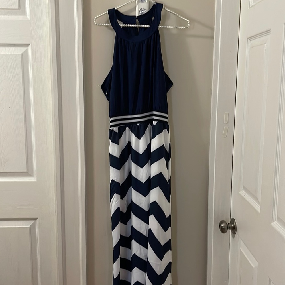 Navy maxi dress